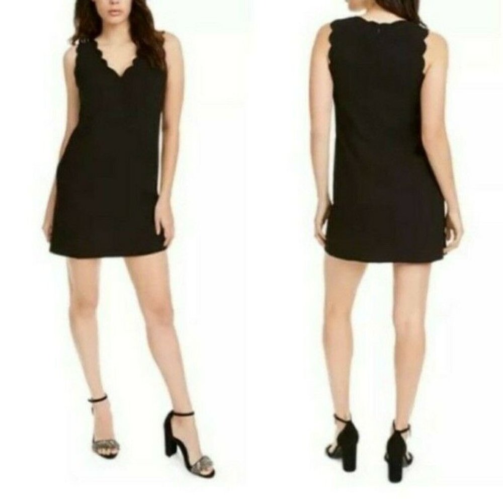 NWT Foxiedox Anthropology Black Scalloped Dress